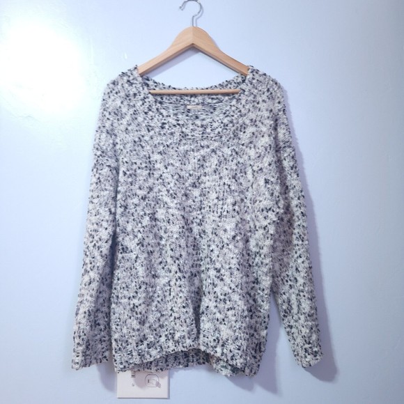 Ecote Urban Outfitters Alpaca Blend Teal Black Speckles Oversized Sweater Small - Picture 1 of 6
